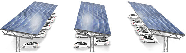 Parkplatz Solar Solar Carport System Maxi Typ 1