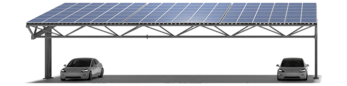 Parkplatz Photovoltaik Modell Roof-Plus